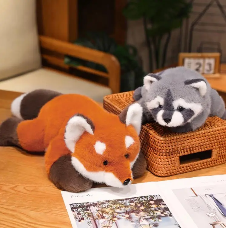 Super Soft Raccoon Fox Stuffed Animal Toys Customized Plush Animals Doll Pillow Sofa Cushion 1