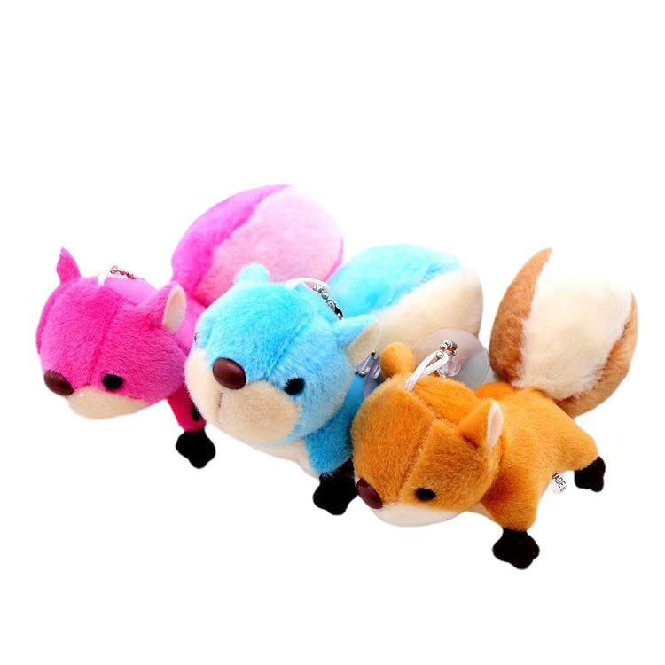 Porte-clés écureuil mignon en peluche, fait main et personnalisé, 10 cm 7