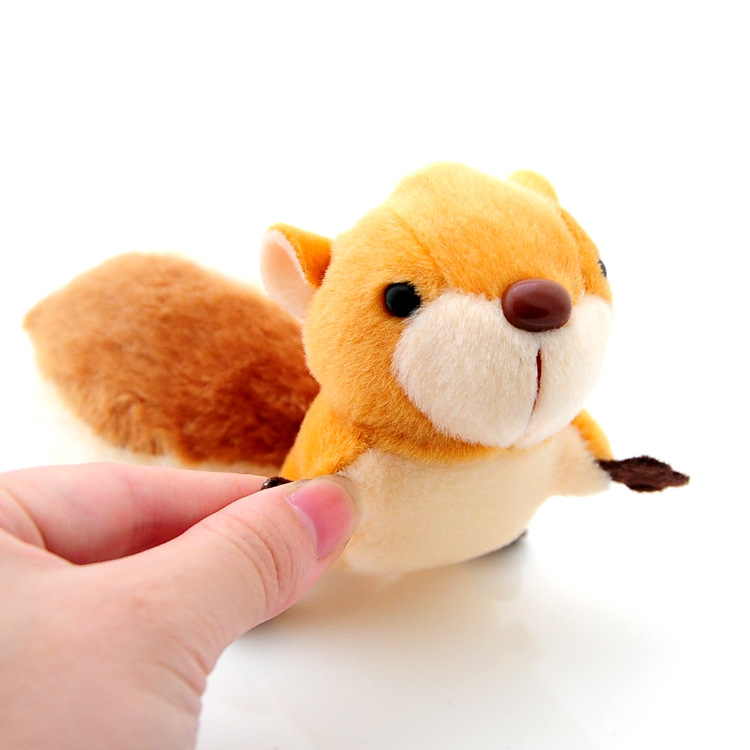 Porte-clés écureuil mignon en peluche, fait main et personnalisé, 10 cm 10