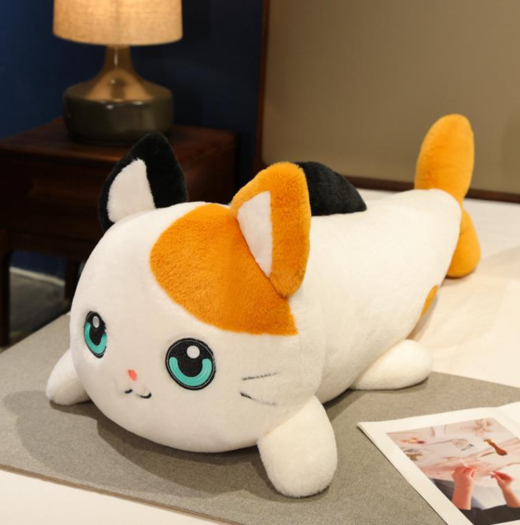New Design Cute Customized Long Cat Pillow Soft Lovely Cat Stuffed Animal Toys Girl Pillows 11