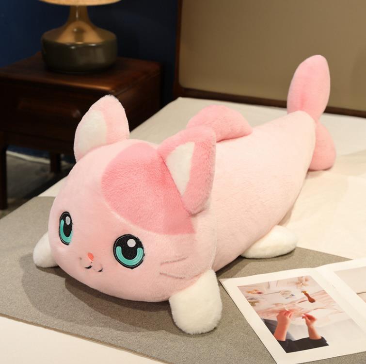 New Design Cute Customized Long Cat Pillow Soft Lovely Cat Stuffed Animal Toys Girl Pillows 8