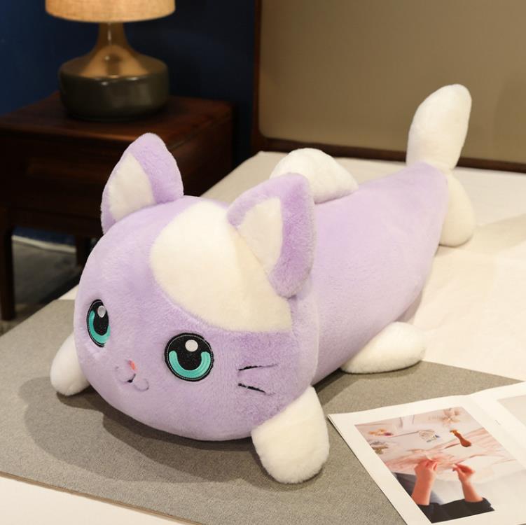 New Design Cute Customized Long Cat Pillow Soft Lovely Cat Stuffed Animal Toys Girl Pillows 12