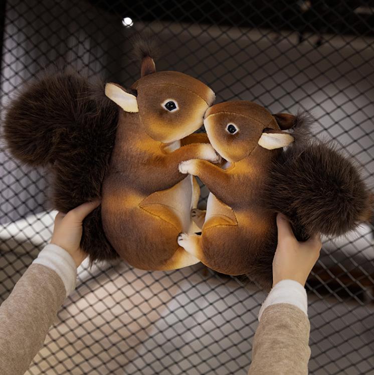 High Quality Kawaii Squirrel Custom Stuffed Animal Toy Squeezable Squirrel Plushie Toys 10