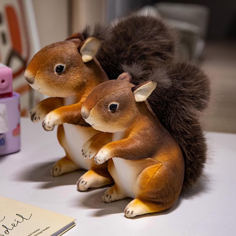 High Quality Kawaii Squirrel Custom Stuffed Animal Toy Squeezable Squirrel Plushie Toys 12