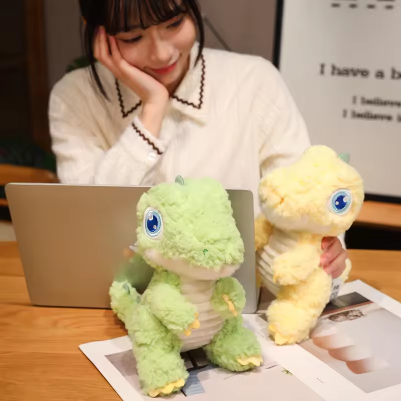 New Design Customized Stuffed Animal Toy Big Eyes Dinosaur Soft Doll 7