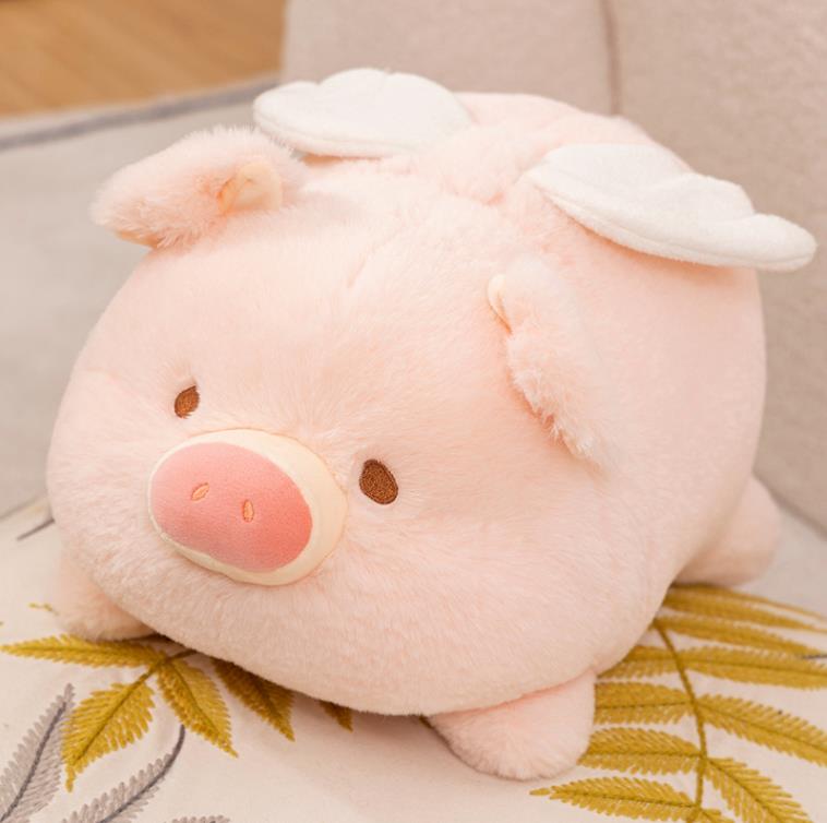 Wholesale OEM&ODM Cute Pink Pig Plush Toy Soft And Comfortable Piggy Stuffed Animal Cushion 12