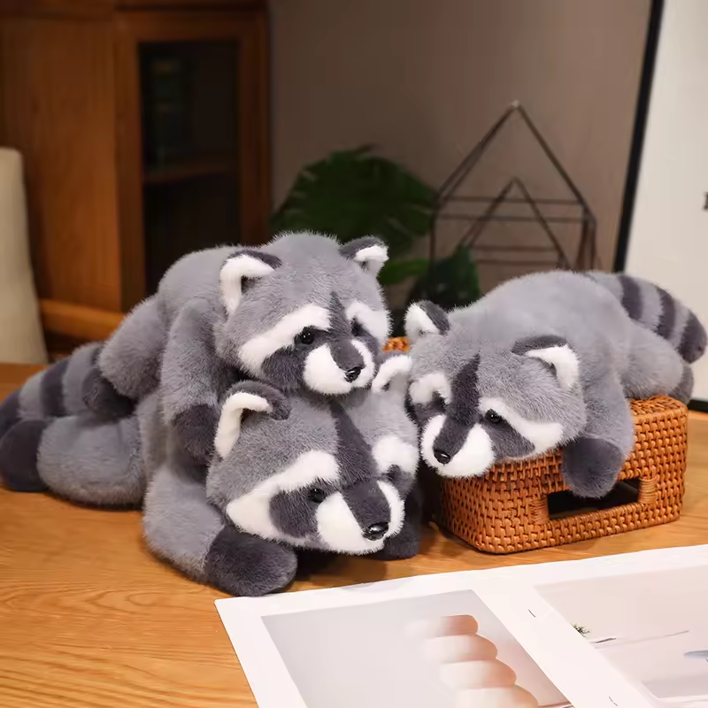 Wholesale Customized Stuffed Animal Raccoon Plush Toy Soft Plush Doll Gift 6