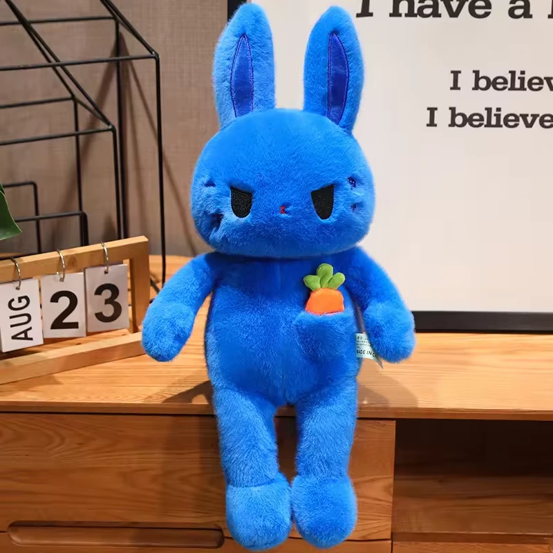 New Customized Stuffed Animal Plush Toy Lovely Blue Rabbit Soft Doll Gift Toy 1