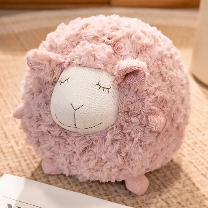 New Soft Warm Genuine Sheepskin Animal Toy sheep Lovely Plush Doll 4