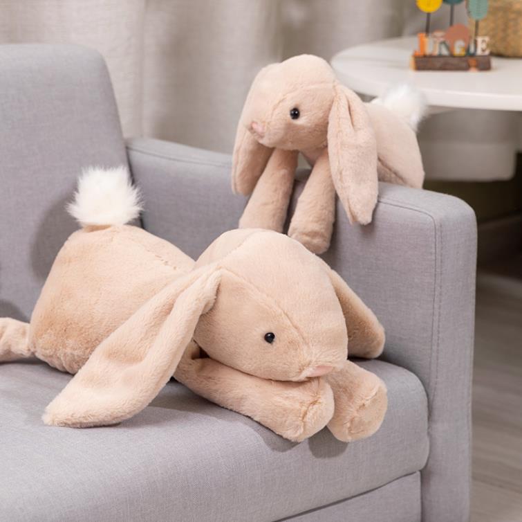 Custom Stuffed Animal Toys Long Ear Rabbit Plush Pillow Sleeping Dolls Baby Girl Bunny Toys 12