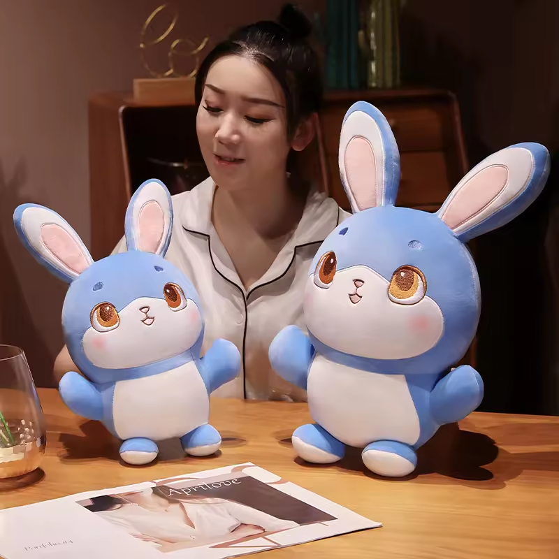 Customized Cute Design Lovely Blue Rabbit Stuffed Plush Toy Children Gift 5