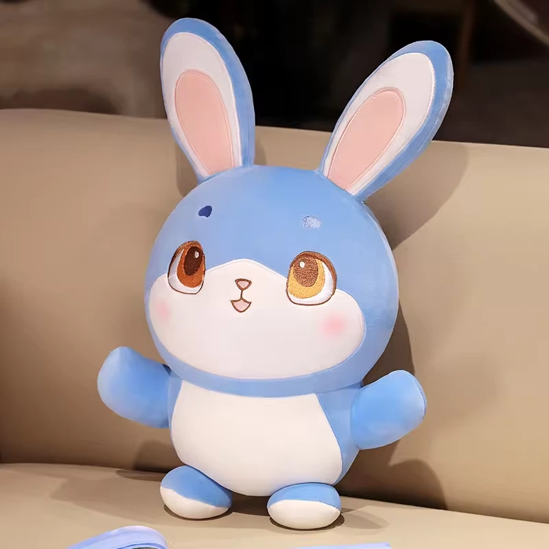 Customized Cute Design Lovely Blue Rabbit Stuffed Plush Toy Children Gift 1