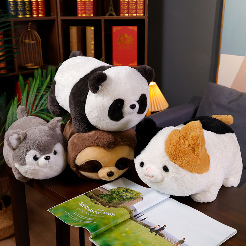 Stuffed panda and puppy and lamb and Salamander animal toy plush cute pet toys dog 2