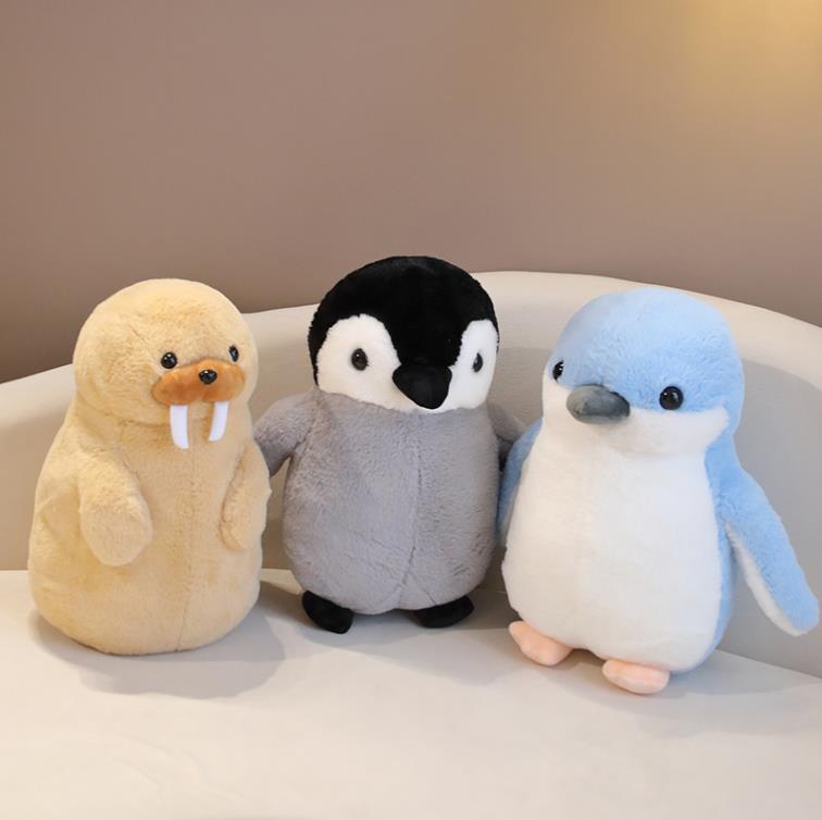 Wholesale Cute Blue And Black Penguins Walruses Stuffed Animal Toys For Children Kids Manufacturer 7