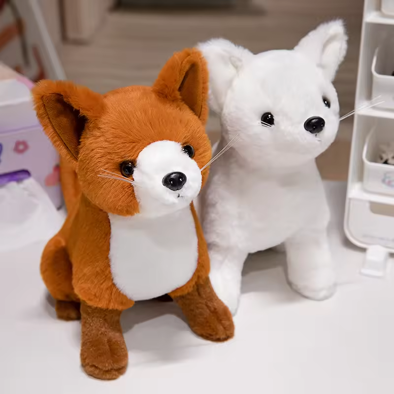 Customized Stuffed Animal Toy Simulation Fox Cute Design Plush Doll Gift 4