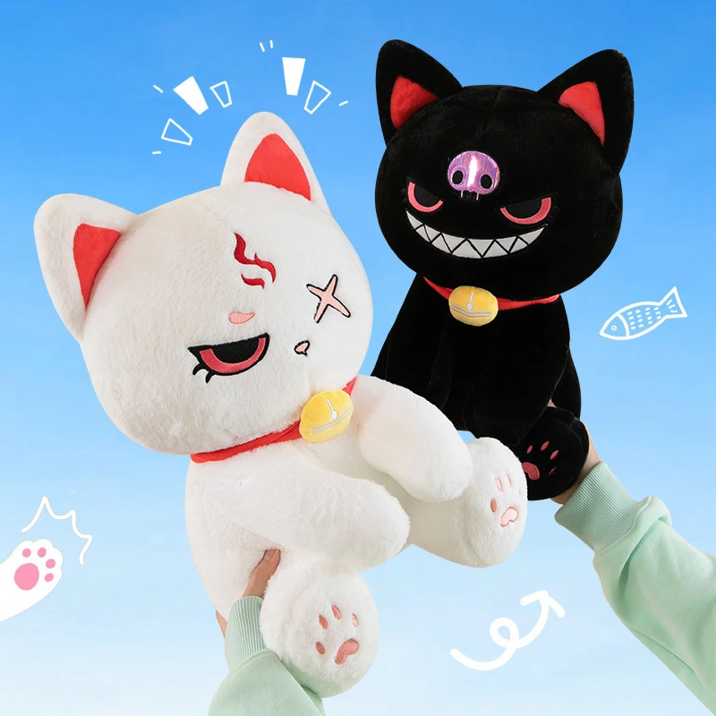 Lindos juguetes para niños Gato de peluche negro Gato de peluche personalizado 1