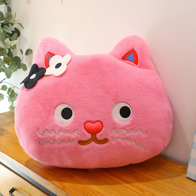 Wholesale Pink Cat Plush Toys for Children Stuffed Animal Pillow Custom Cat Plush 1