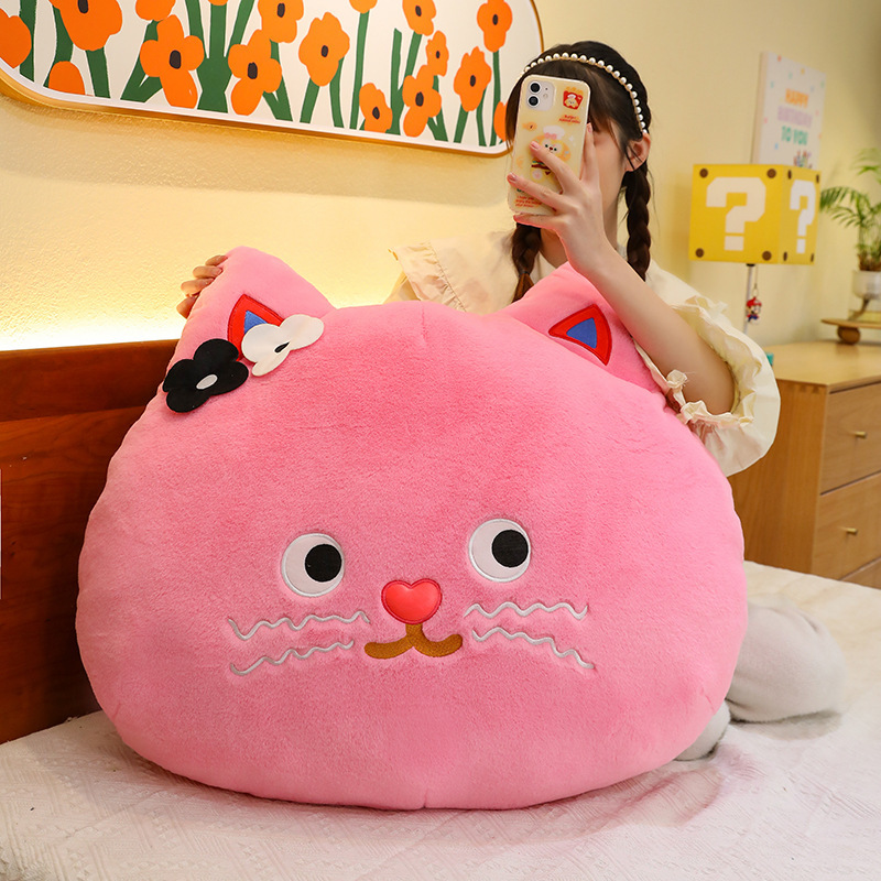 Wholesale Pink Cat Plush Toys for Children Stuffed Animal Pillow Custom Cat Plush 10