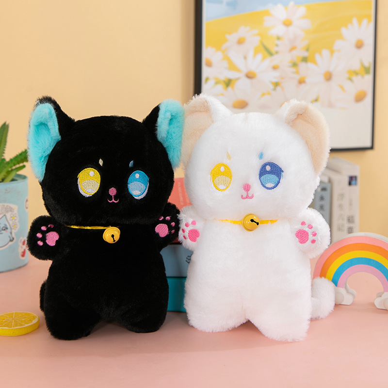 Cartoon Birthday Gift Black Cat Plush Toys for Children Custom Cat Plush 7