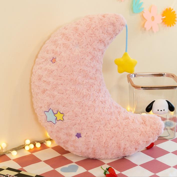 Kawaii Colorful Moon Cloud Pillow Star Plush Toy Cushion Super Soft Sleeping Throw Pillow 7