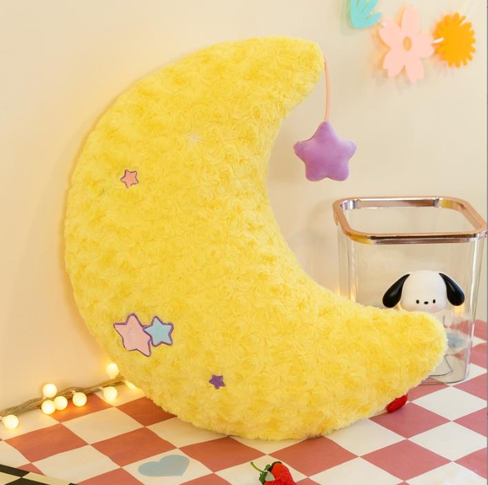 Kawaii Colorful Moon Cloud Pillow Star Plush Toy Cushion Super Soft Sleeping Throw Pillow 9