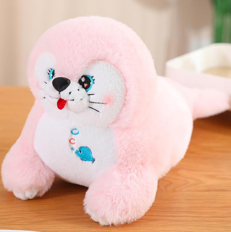High Quality Cute Blue Seal Stuffed Animal Toys Doll Fat Seal Plush Toy Pillow Gifts 12