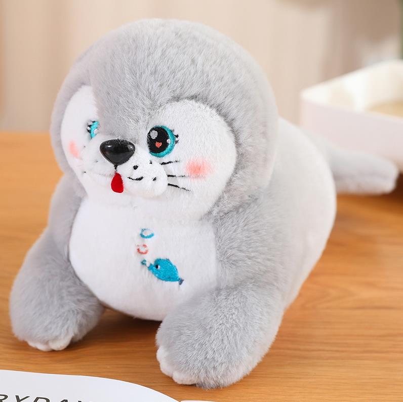 High Quality Cute Blue Seal Stuffed Animal Toys Doll Fat Seal Plush Toy Pillow Gifts 11