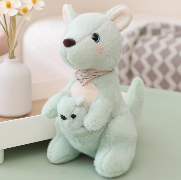 Mother Child Kangaroo Plush Toy Cute Baby Zoo Souvenir Soft Stuffed Animal for Kids 13