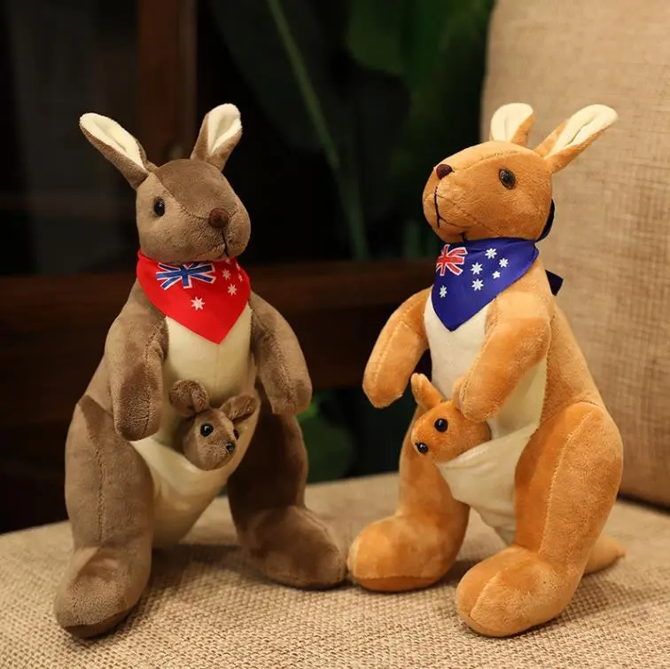 Mothers Day Plush Kangaroo Plush Toy Super Kawaii Kangaroo Stuffed Animal Toys Zoo Promotion Gifts 1