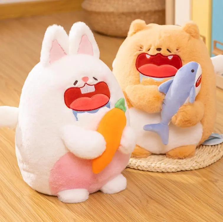 Super Cute Soft Cat Plush Toys Kawaii Cat stuffed animal Toys With Shark Dolls Pillows 1