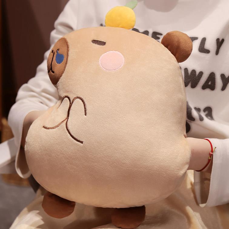 Customize cartoon animal capybara stuffed toys Wholesale hand warmer plush pillow 15