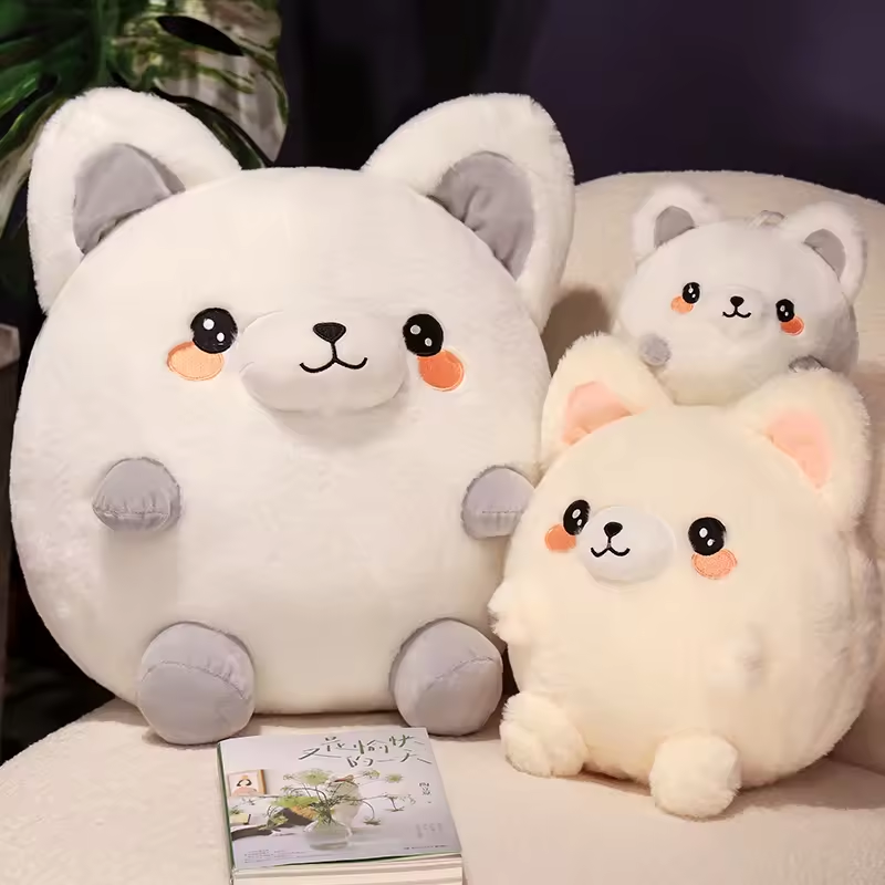 Stuffed Cute Design Soft Pillow Fox Cat Stuffed Animal Plush Toy 6
