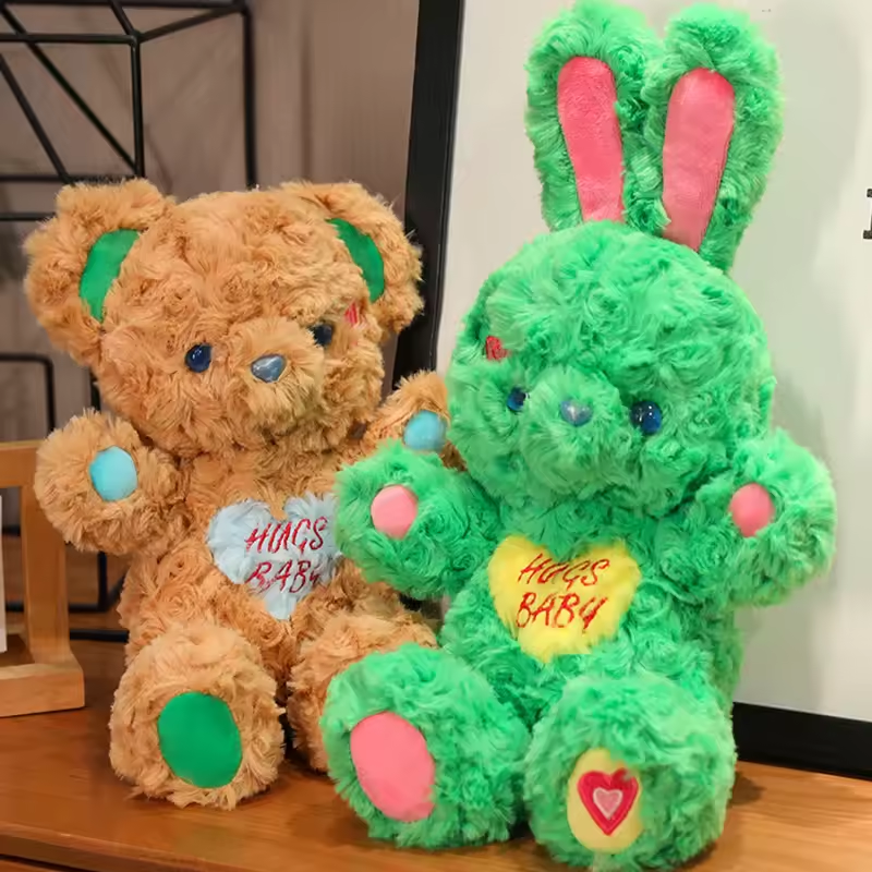Cute Valentine Day Teddy Bear With Heart Soft Pillow Bear Rabbit Plush Toy Doll 5