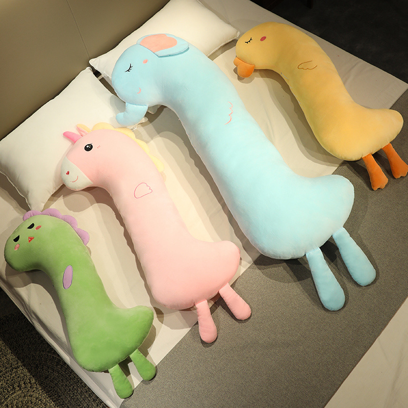 Stuffed color dinosaur and unicorn cute animal toys plush pillow big eye cat for kids2 3