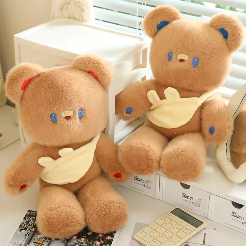 New Cute Design Stuffed Animal Toy Rabbit Bib Bear Lovely Plush Doll1 1