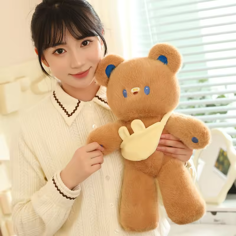 New Cute Design Stuffed Animal Toy Rabbit Bib Bear Lovely Plush Doll1 6