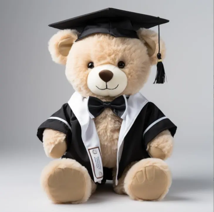 Custom Cute Graduation Teddy Bear Plush Toys Graduation Bears With Uniform LOGO Gifts For Students 1