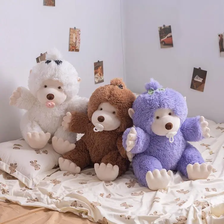 High Quality Cute Monkey Toy Comforter Baby Monkey Stuffed Animal Dolls For Kids 1