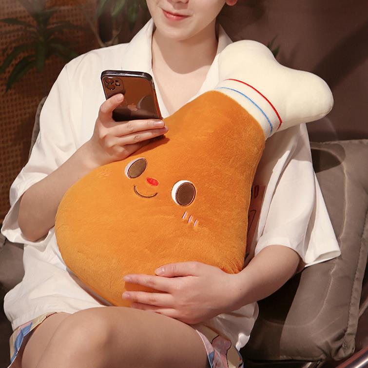 Cute Chicken Drumstick Pillow Hamburg Toast Plush Toy Bed Sleeping Throw Pillows Simulation Food Toys 8