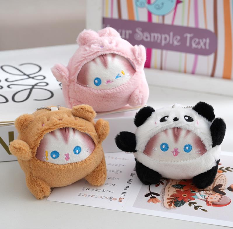 Mini Plush Animals Cute Toy Panda Rabbit Stuffed Pendant Doll Claw Machine Toys 2