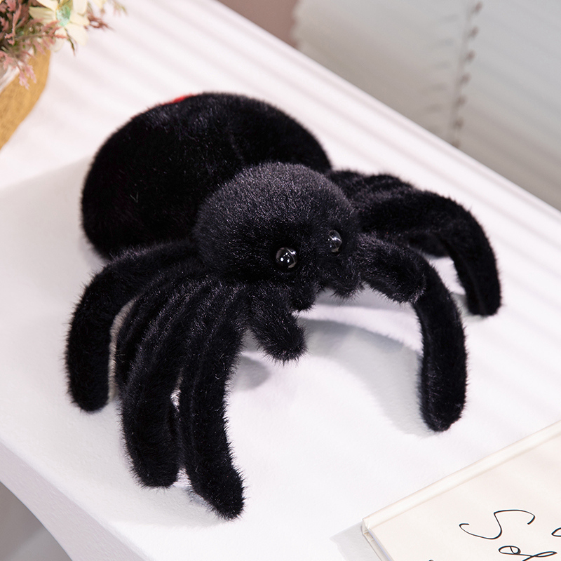 Custom plush toy Simulation Black Spider pillow interesting stuffed toys 4