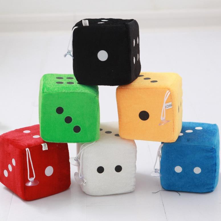 Creative Dice Plush Toy For Party Game Colorful Soft Cute Plush Dice With Points Car Decorations 8
