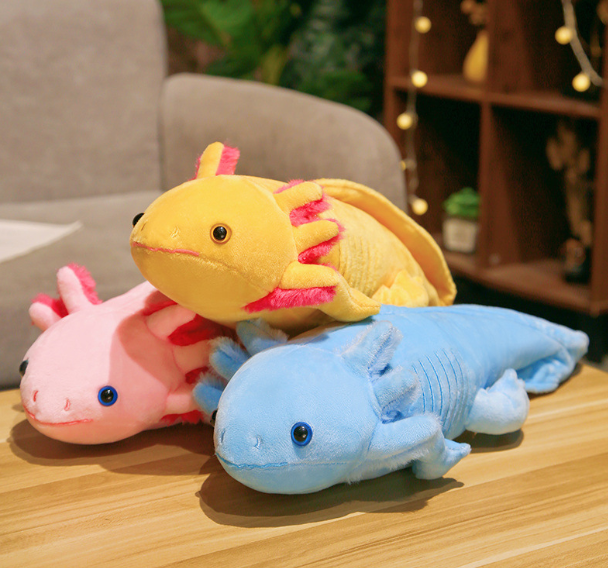 Multi Colors Mexican Axolotl Salamander anime plush toys soft cute Stuffed Animals Plush Axolotl doll 3