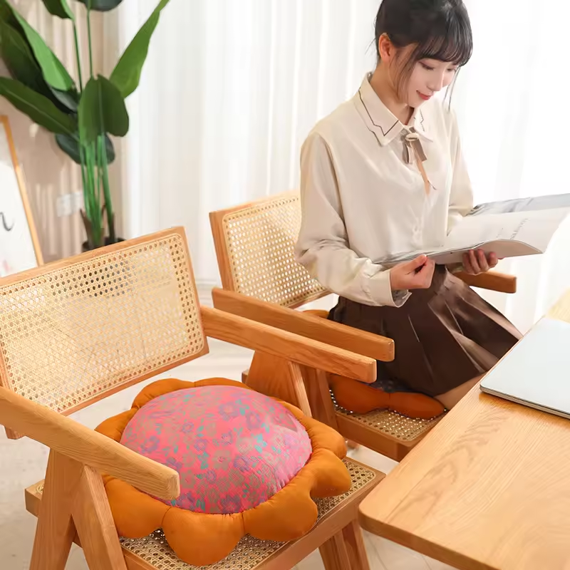 Stuffed Flower Cushion Soft Pillow Sofa Living Room Lumbar Throw Pillow 4