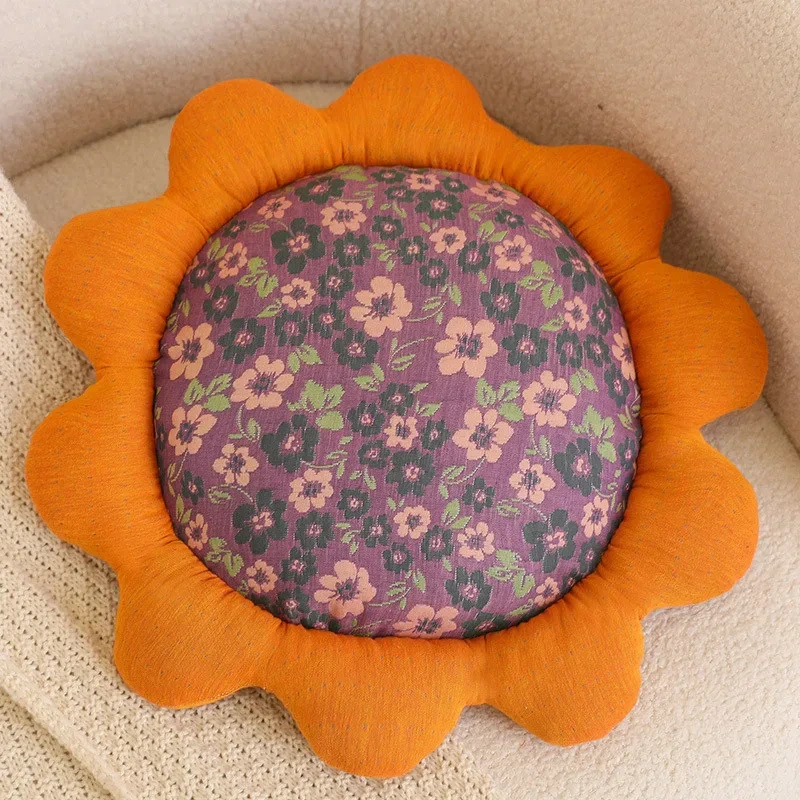Stuffed Flower Cushion Soft Pillow Sofa Living Room Lumbar Throw Pillow 1