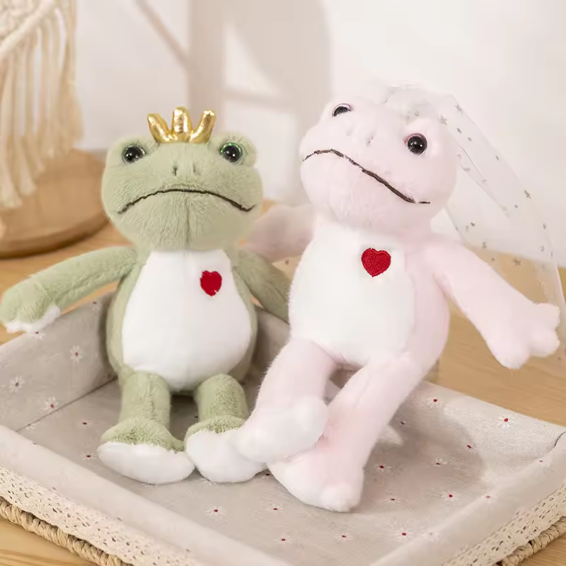 Wholesale Stuffed Animal Lovers Frog Cute Plush Toy Valentine Gift Doll 7