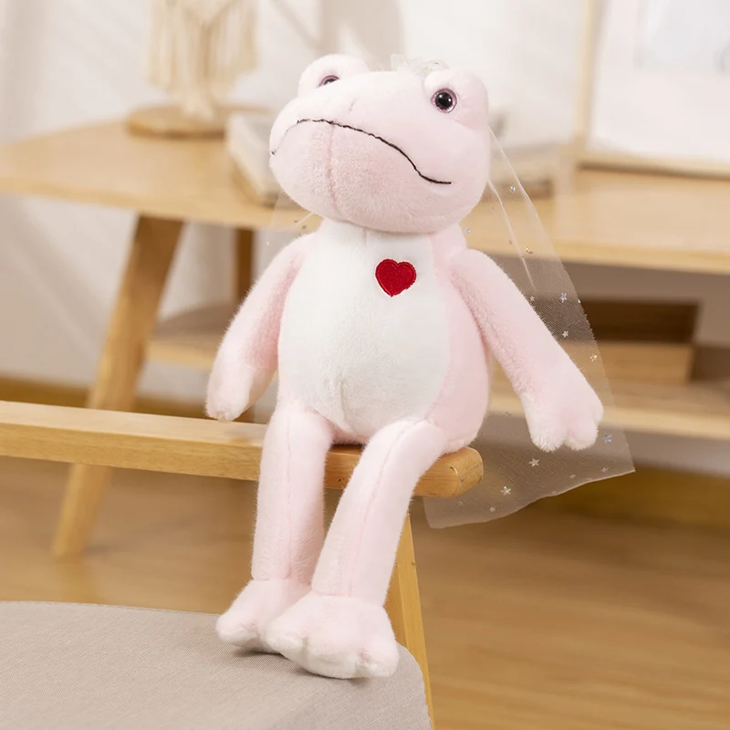 Wholesale Stuffed Animal Lovers Frog Cute Plush Toy Valentine Gift Doll 5
