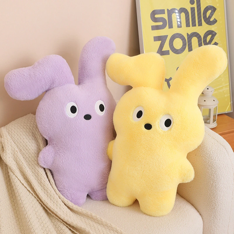 Folded ear rabbit pillow large-sized rabbit pillow bunny plush toy filling 1