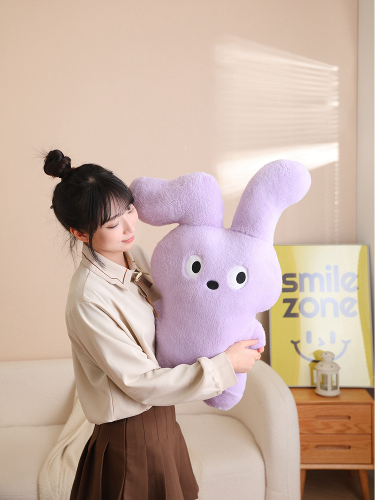 Folded ear rabbit pillow large-sized rabbit pillow bunny plush toy filling 12