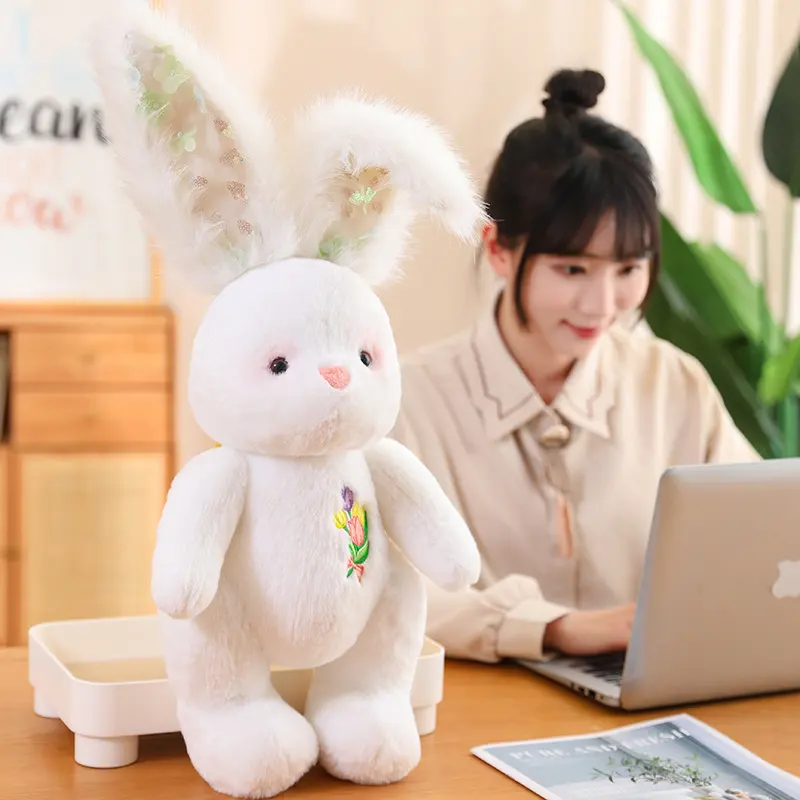 Wholesale Stuffed Rabbit Doll Lovely Plush Toy Home Throw Pillow 5